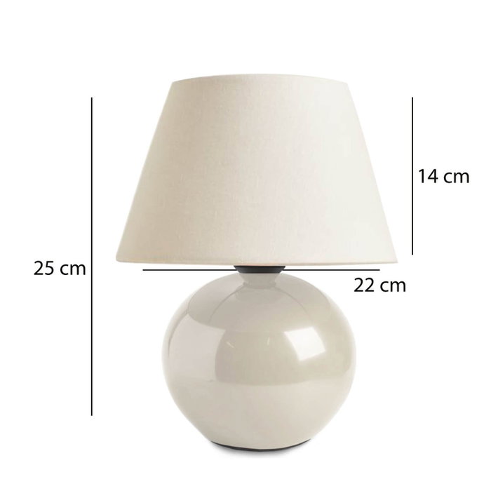 Opviq Lámpara de Mesa de Cerámica Crema Opviq Lámpara de Mesa de Cerámica Crema
